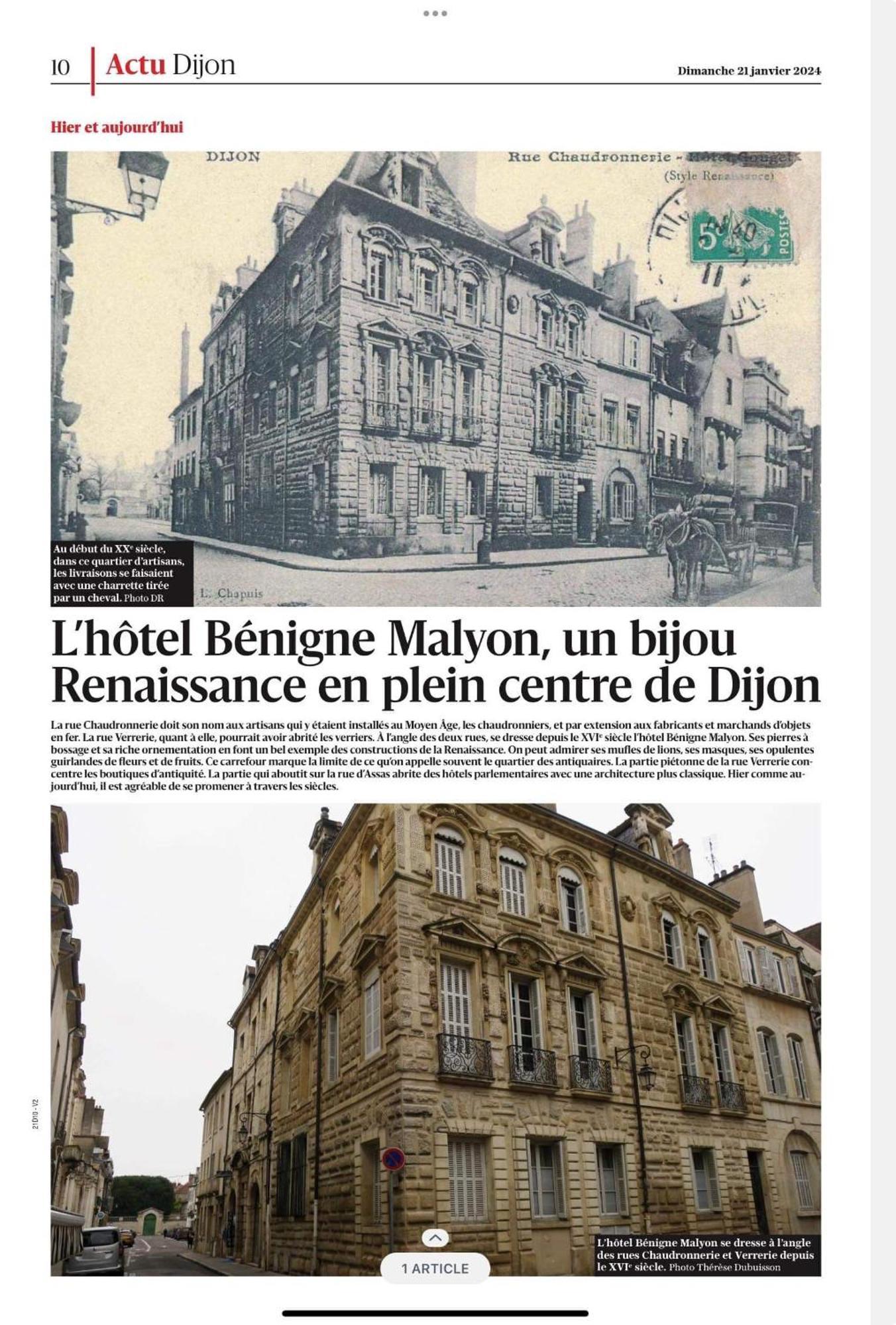 디종 Benigne Malyon 아파트 외부 사진